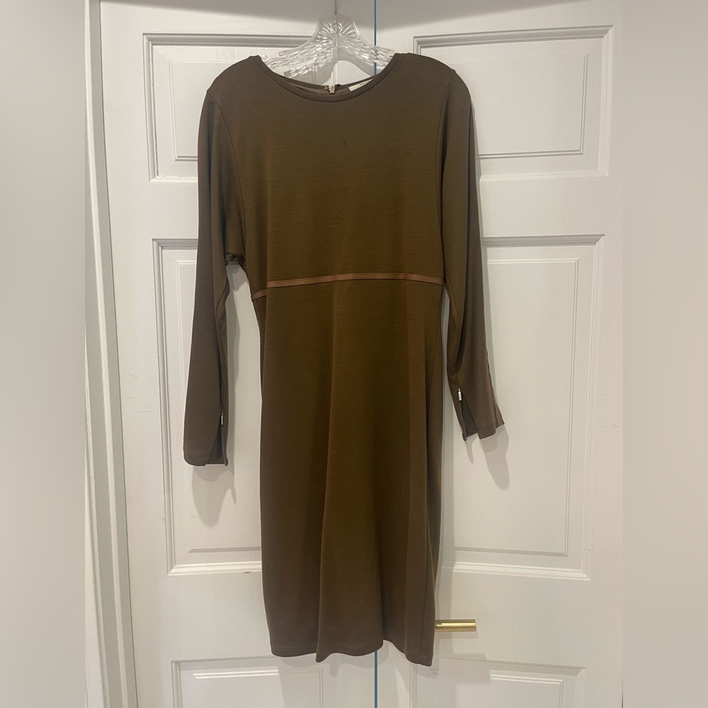 MaxMara Brown Long Sleeve Dress